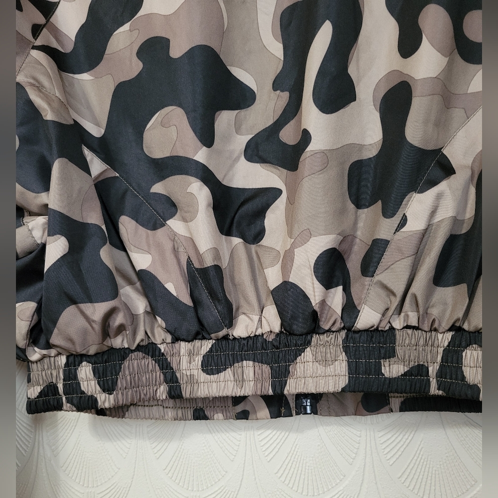Blanc Noir Sport Camouflage Wind Cropped Jacket Womens XS Full Zip Gorpcore - Picture 7 of 7